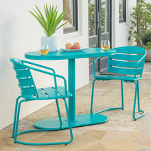 Load image into Gallery viewer, 3 Piece Elegant Outdoor Bistro Set With 2 Chairs And Oval Table