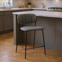 Load image into Gallery viewer, Iron Counter Height Bar Chair - Gray / Black