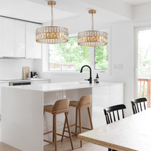 Load image into Gallery viewer, 18'' Chandelier Metal Ceiling Light - Gold