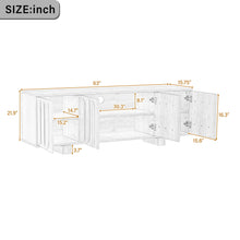 Load image into Gallery viewer, Farmhouse TV Stand, Storage Media Console With Adjustable Shelves & 3 Cable Holes