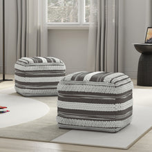Load image into Gallery viewer, Sommer - Handcrafted Square Pouf