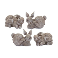 Load image into Gallery viewer, Poly Rabbit Figurine Tabletop Sculpture (Set of 4) - Gray / Brown