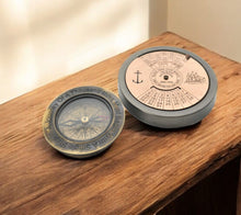 Load image into Gallery viewer, Year Calendar Compass Quote (Set of 2) - Brass