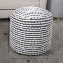 Load image into Gallery viewer, River - Handcrafted Cylindrical Pouf Water Resistant Fabric