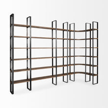 Load image into Gallery viewer, Six Tier Bookcase - Black / Brown