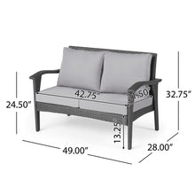 Load image into Gallery viewer, Honolulu - Loveseat - Gray / Silver