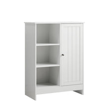Load image into Gallery viewer, Classic Freestanding Bathroom And Kitchen Storage Cabinet With Adjustable Shelves - White