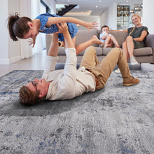 Load image into Gallery viewer, Marfi - 6' X 9' Abstract Area Rug - Silver / Blue