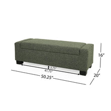 Load image into Gallery viewer, Textured Fabric Ottoman Bench With Hinged Lid