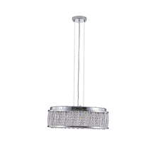Load image into Gallery viewer, Seven Light Metal Chandelier With Shades - Silver