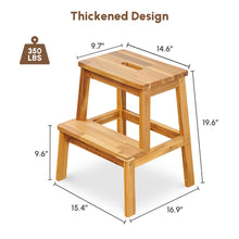 Load image into Gallery viewer, 2 Step Stool, Indoor / Outdoor Use - Acacia Wood