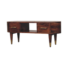 Load image into Gallery viewer, Solid Wood Enclosed Open Storage TV Stand (719192) - Brown