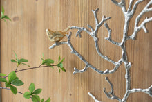 Load image into Gallery viewer, Metal Branch Wall Sculptures With Bird Accents (Set of 2) - Silver Multi