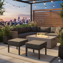 Load image into Gallery viewer, Patio Ottomans With Cushions, All-Weather Footrests (Set of 2)