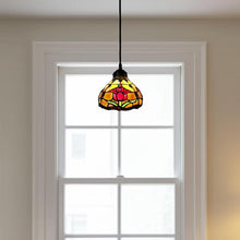 Load image into Gallery viewer, Unique Statement Tiffany Glass Dimmable Chandelier With Shades - Red / White
