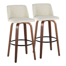 Load image into Gallery viewer, Toriano - Contemporary Fixed Height Barstool Swivel And Round Footrest (Set of 2)