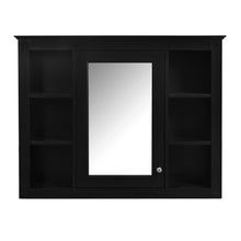 Load image into Gallery viewer, Wall Mounted Medicine Cabinet With Mirror, Storage Cabinet Featuring 6 Open Shelves And Adjustable Interior