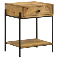 Load image into Gallery viewer, 1 Drawer Accent Table With Bottom Shelf - Brown