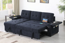 Load image into Gallery viewer, Ashlyn II - 84"W Woven Fabric Reversible Sleeper Sectional Sofa with Storage Chaise