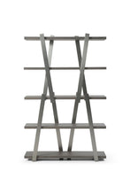 Load image into Gallery viewer, Stainless Four Tier Geometric Bookcase - Gray / Silver
