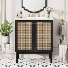 Load image into Gallery viewer, Bathroom Vanity With Soft Closing Mechanism - Black