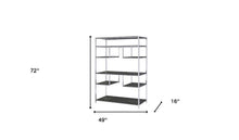 Load image into Gallery viewer, And Seven Tier Geometric Bookcase - Gray / Silver