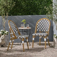 Load image into Gallery viewer, Chic French Bistro Chair With Durable Rattan And Aluminum Frame