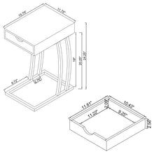 Load image into Gallery viewer, Hi-Tech Accent Table With USB Ports