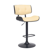 Load image into Gallery viewer, 46" Swivel Adjustable Height Bar Chair - Cream / Black