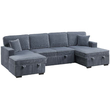 Load image into Gallery viewer, Convertible Sectional With Pull Out Bed