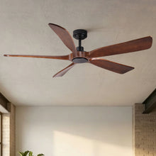 Load image into Gallery viewer, Ceiling Fan With Light And Remote Control, Noiseless, 6 Speeds Reversible, Quiet DC - Matte Black