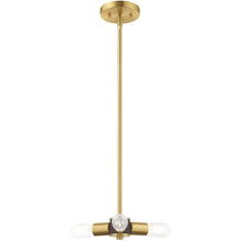 Load image into Gallery viewer, 5" Three Light Dimmable Chandelier With Shades - Brass