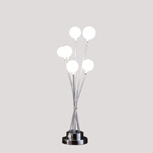 Load image into Gallery viewer, Chrome Six Light Globe Desk or Table Lamp - Silver