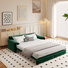 Load image into Gallery viewer, Queen Pull Out Sofa Bed, 3 In 1 Convertible Sleeper Sofa With Side Storage