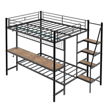 Load image into Gallery viewer, Bunk Bed With Built In Desk And LED Lighting