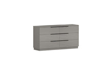 Load image into Gallery viewer, 62" Wood Six Drawer Double Dresser - Gray