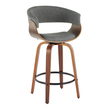Load image into Gallery viewer, Vintage Mod - Mid Century Modern Fixed Height Counter Stool & Swivel With Round Footrest (Set of 2)