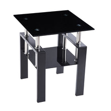 Load image into Gallery viewer, Tempered Glass Table With Storage