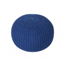 Load image into Gallery viewer, Bordeaux - Knitted Round Pouf, Versatile Ottoman And Floor Cushion