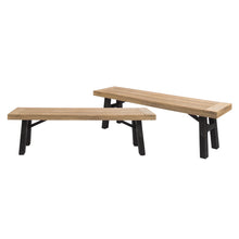 Load image into Gallery viewer, Outdoor Bench With Slat Panel Design And Acacia Wood Frame