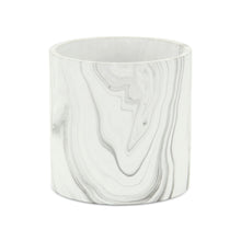 Load image into Gallery viewer, Marbleized Indoor Outdoor Round Pot Planter - White / Gray