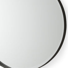 Load image into Gallery viewer, 24" Metal Round Framed Accent Mirror - Black