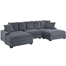 Load image into Gallery viewer, 5 Piece Modular Sectional Set Couch With LAF & RAF Chairs, Living Room Furniture - Dark Gray
