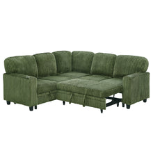 Load image into Gallery viewer, L-Shaped Sofa With Pull Out Sofa Bed With USB