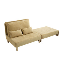 Load image into Gallery viewer, Mid Century Modern Foldable Sofa Bed, 3 In 1 Convertible Sleeper With 3 Pillows