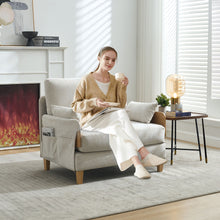 Load image into Gallery viewer, Mid Century Modern Foldable Sofa Bed, 3 In 1 Convertible Sleeper With 3 Pillows