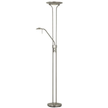Load image into Gallery viewer, Led Torchiere Floor Lamp With Nickel Dome Shade - Nickel
