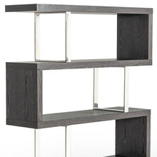 Load image into Gallery viewer, Elm Chrome Four Tier Zig Zag Bookcase - Gray