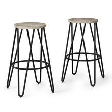 Load image into Gallery viewer, Simeon - Multifunctional Metal Stool With Wood Seat