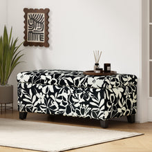 Load image into Gallery viewer, Luxury Storage Ottoman With Floral Patterned Fabric, Soft-Close Hinges, Multi Functional